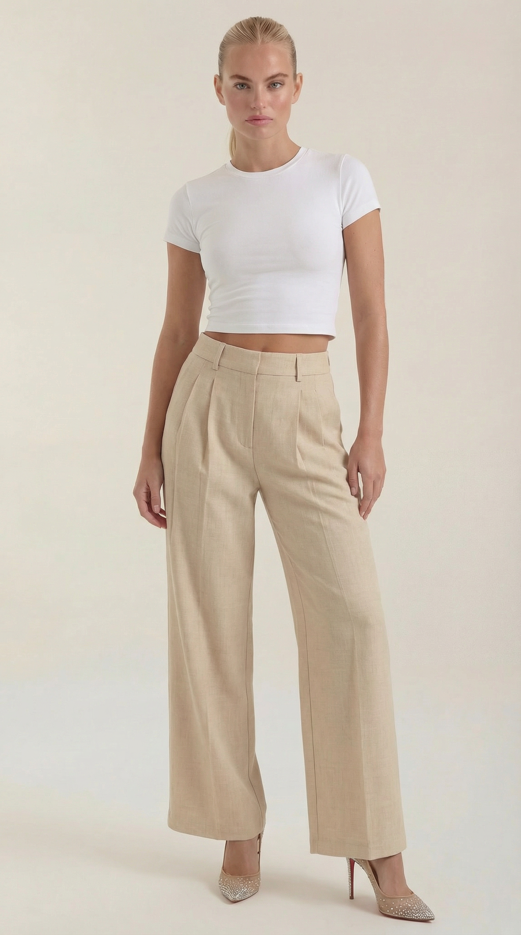 Mason | Stylish Pleated High-Rise Wide Leg Trousers 0