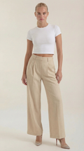 Mason | Stylish Pleated High-Rise Wide Leg Trousers 0