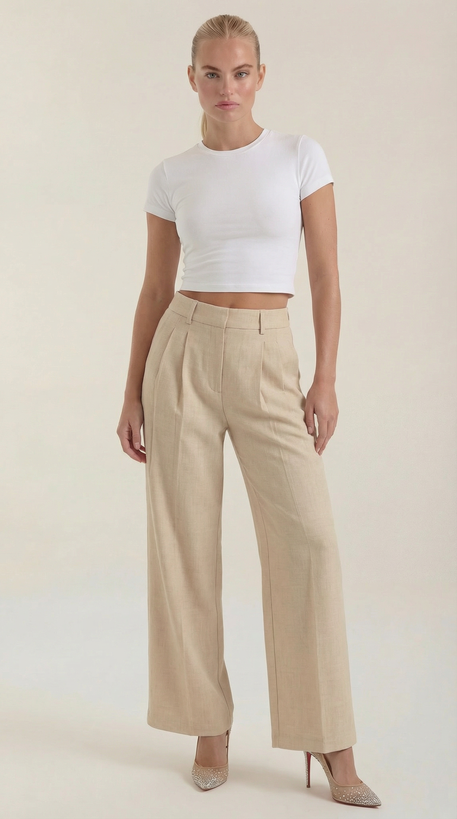 Mason | Stylish Pleated High-Rise Wide Leg Trousers 0