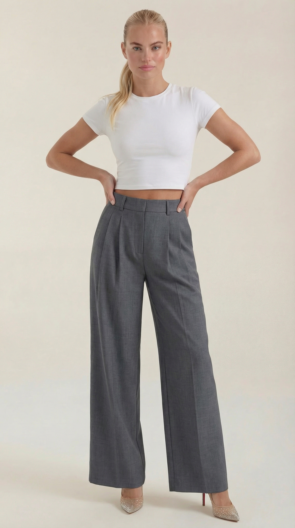 Mason | Stylish Pleated High-Rise Wide Leg Trousers 10