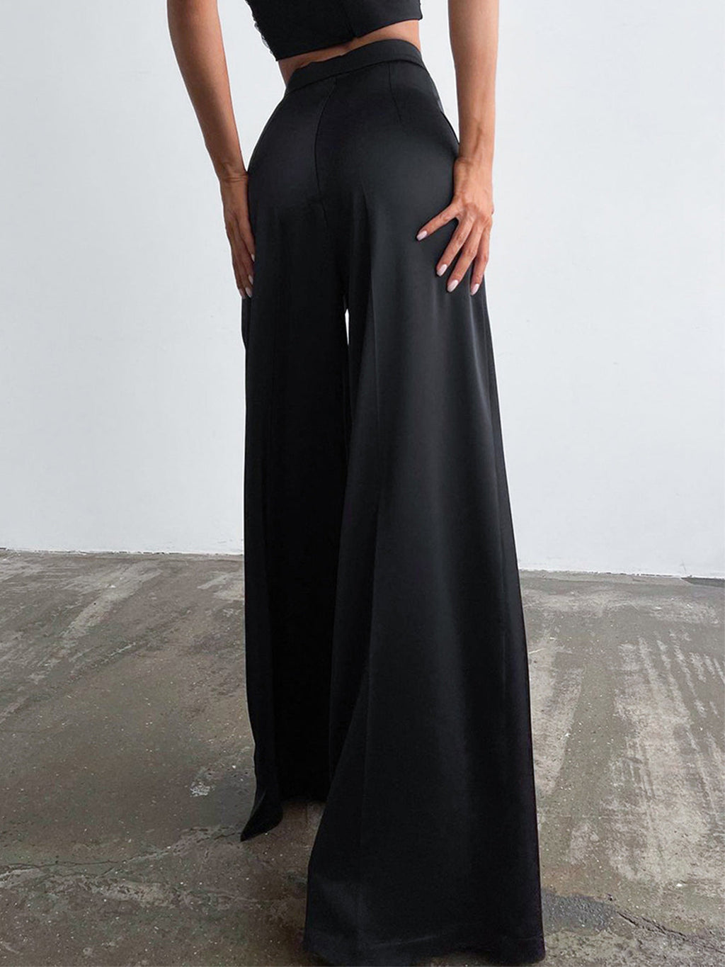 Maya | Elegant High-Waist Wide Leg Women's Pants 2