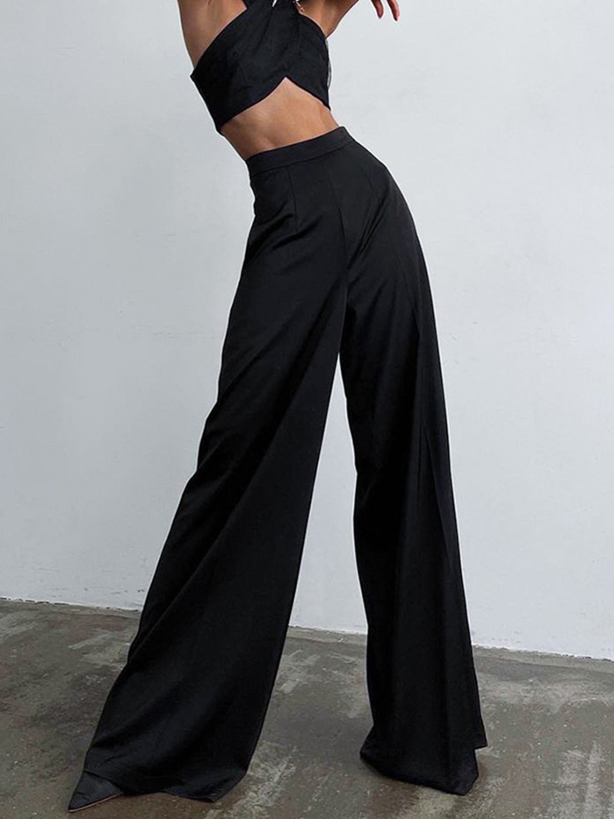Maya | Elegant High-Waist Wide Leg Women's Pants 3