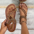 Mia | Artisan Boho Rhinestone Flat Sandals 0