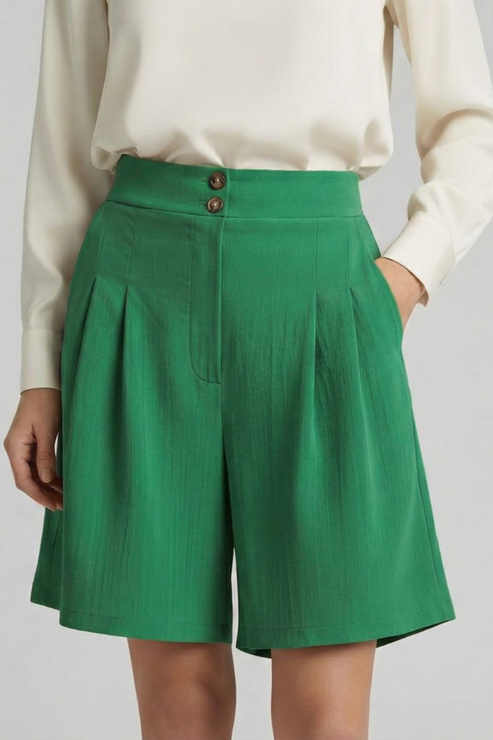 Mia | Chic High Waist Button Shorts 11