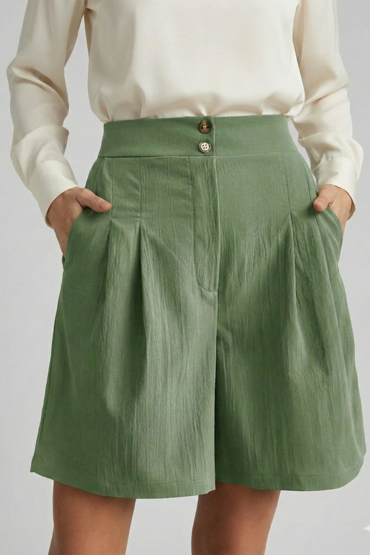 Mia | Chic High Waist Button Shorts 15