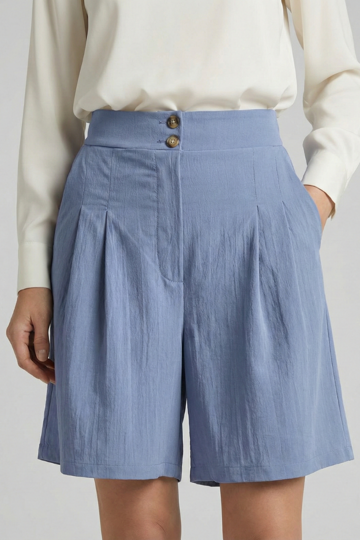 Mia | Chic High Waist Button Shorts 16