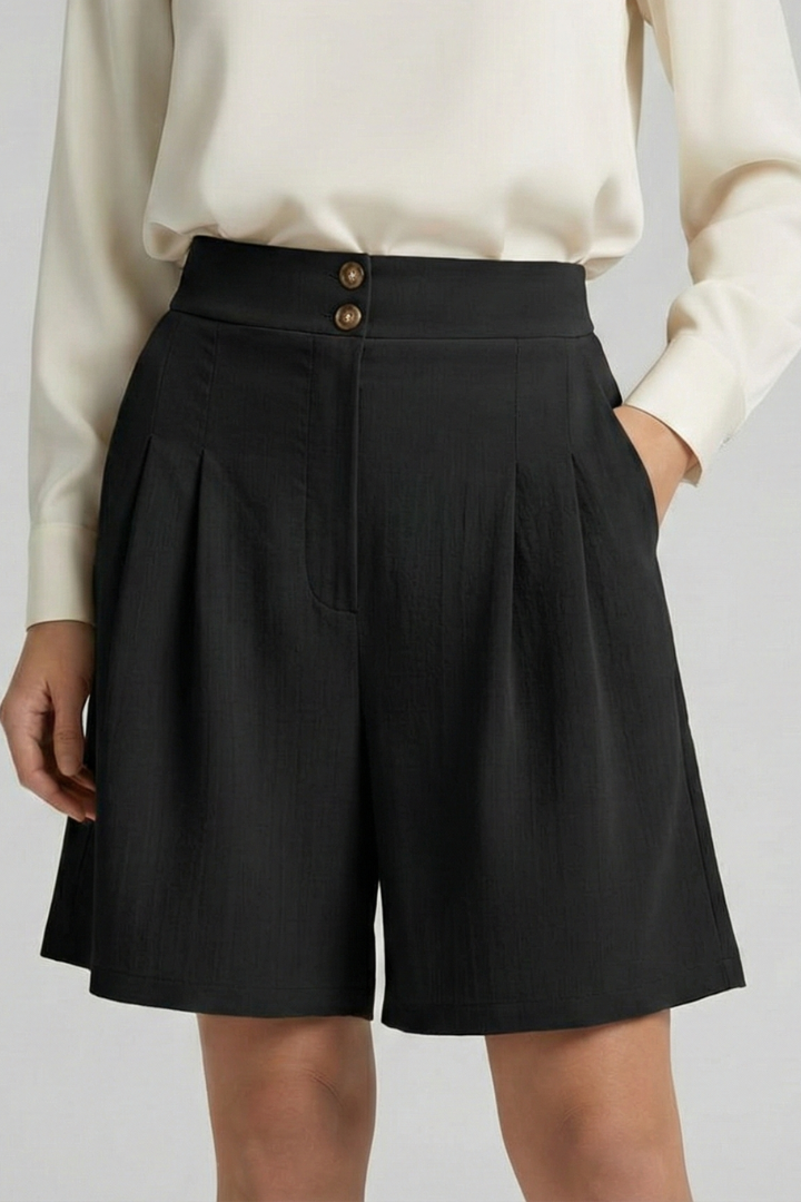 Mia | Chic High Waist Button Shorts 5