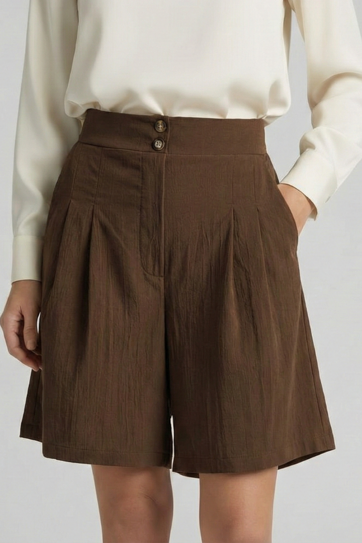 Mia | Chic High Waist Button Shorts 8