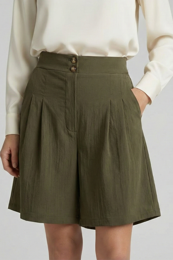 Mia | Chic High Waist Button Shorts 9