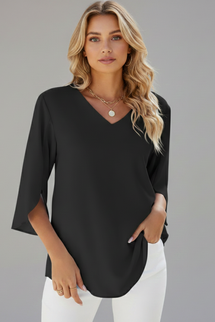 Mia | Chic White Blouse with Short Sleeves for Summer 6