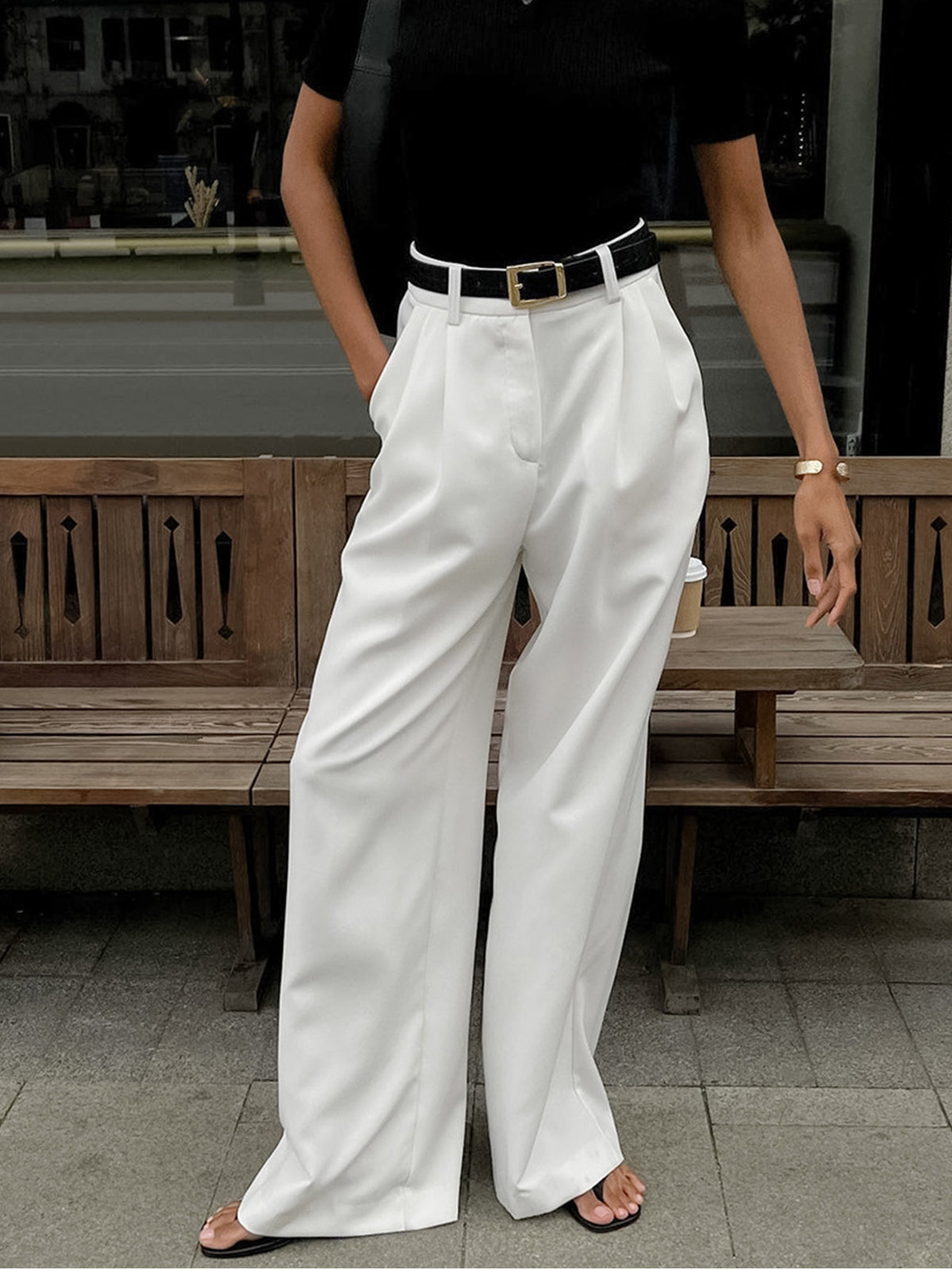 Mia | Chic Wide-Leg High-Waist Women's Pants 1