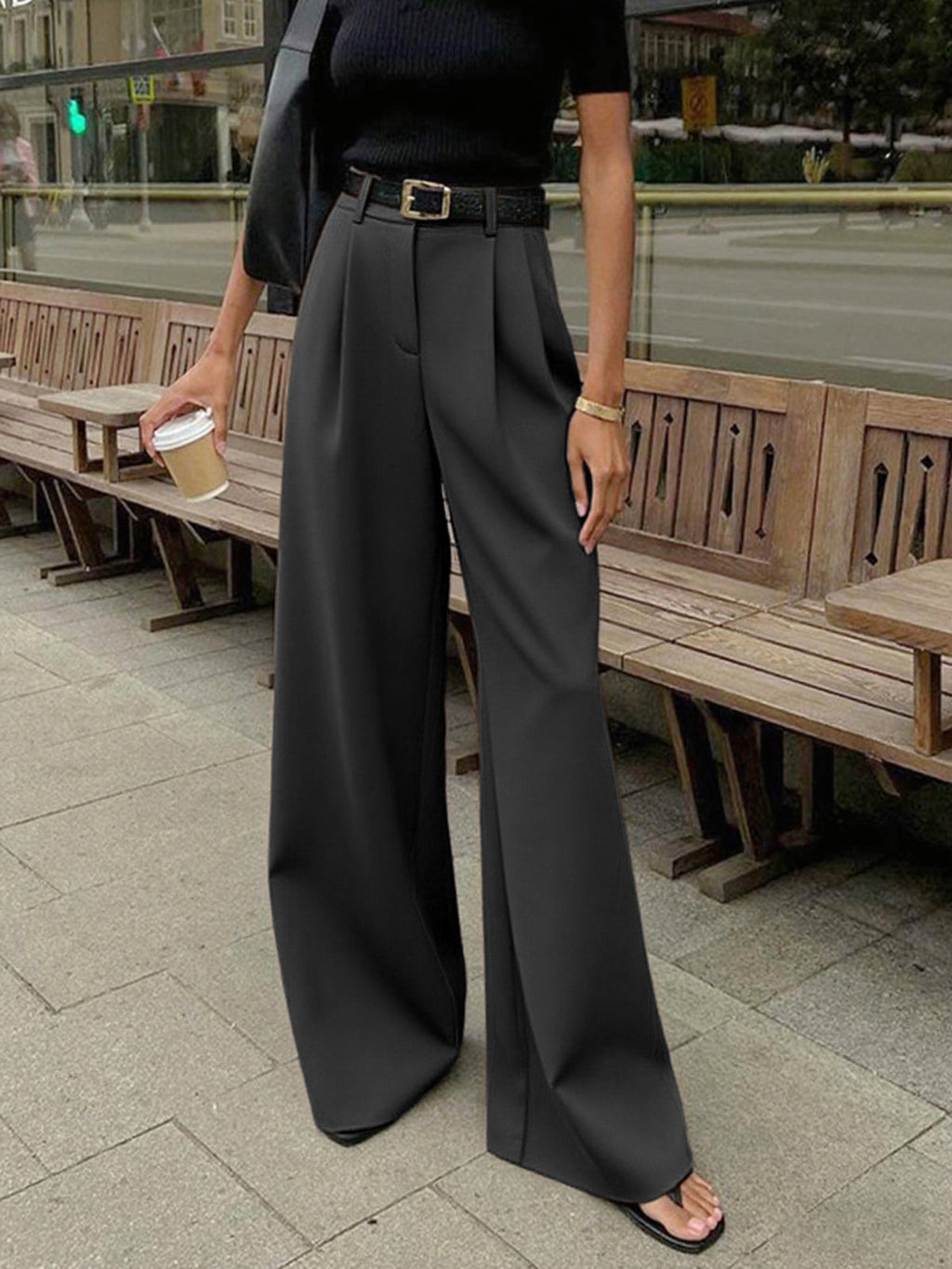 Mia | Chic Wide-Leg High-Waist Women's Pants 12