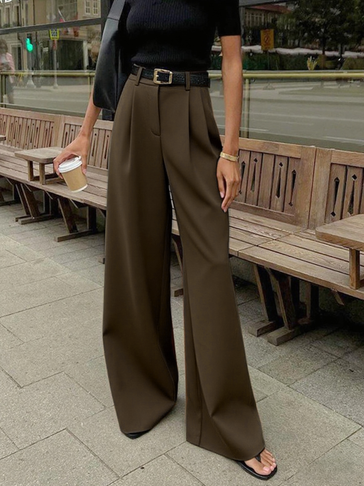 Mia | Chic Wide-Leg High-Waist Women's Pants 12