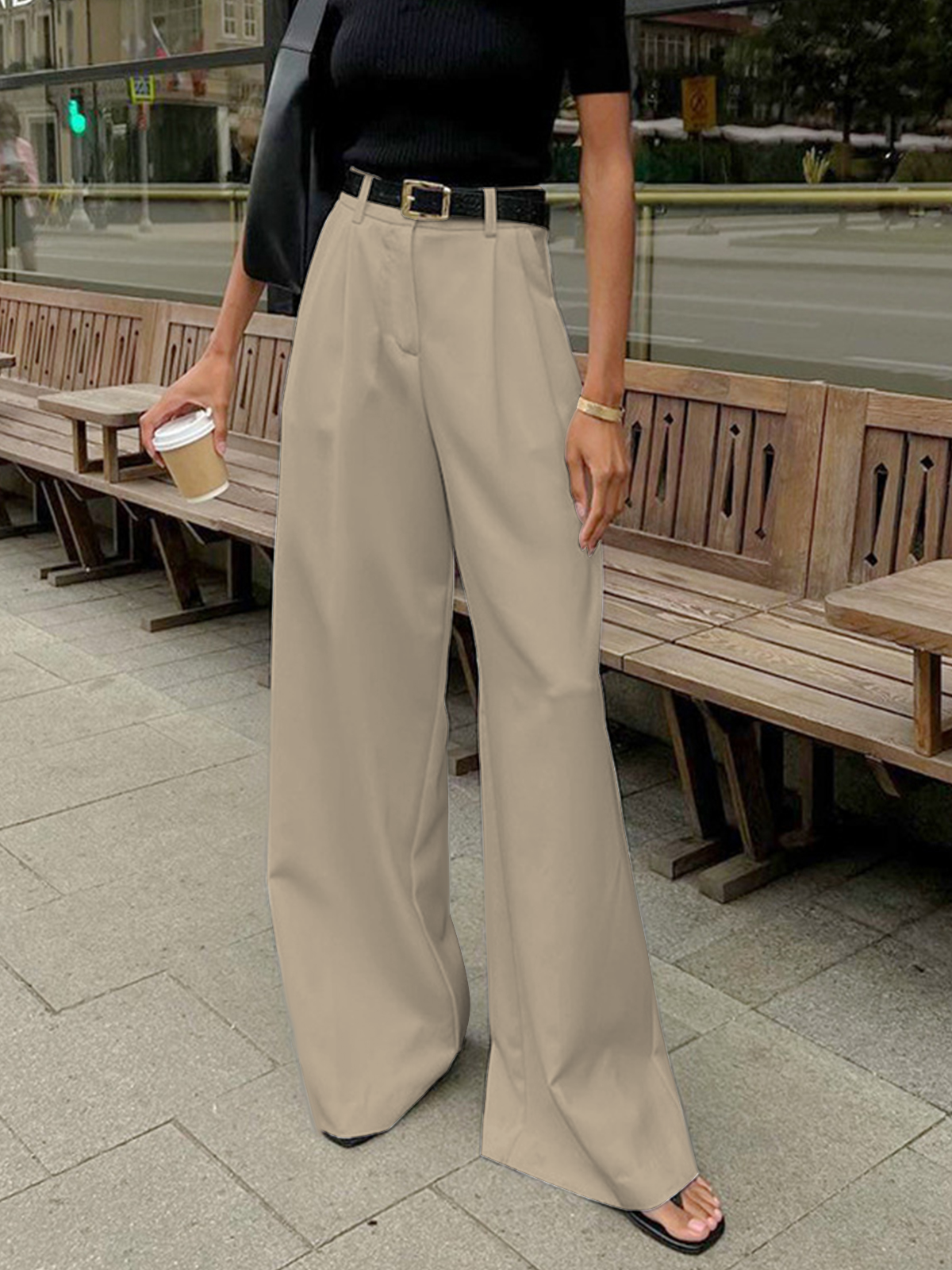 Mia | Chic Wide-Leg High-Waist Women's Pants 5
