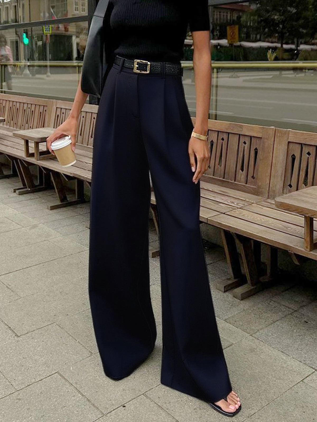 Mia | Chic Wide-Leg High-Waist Women's Pants 7