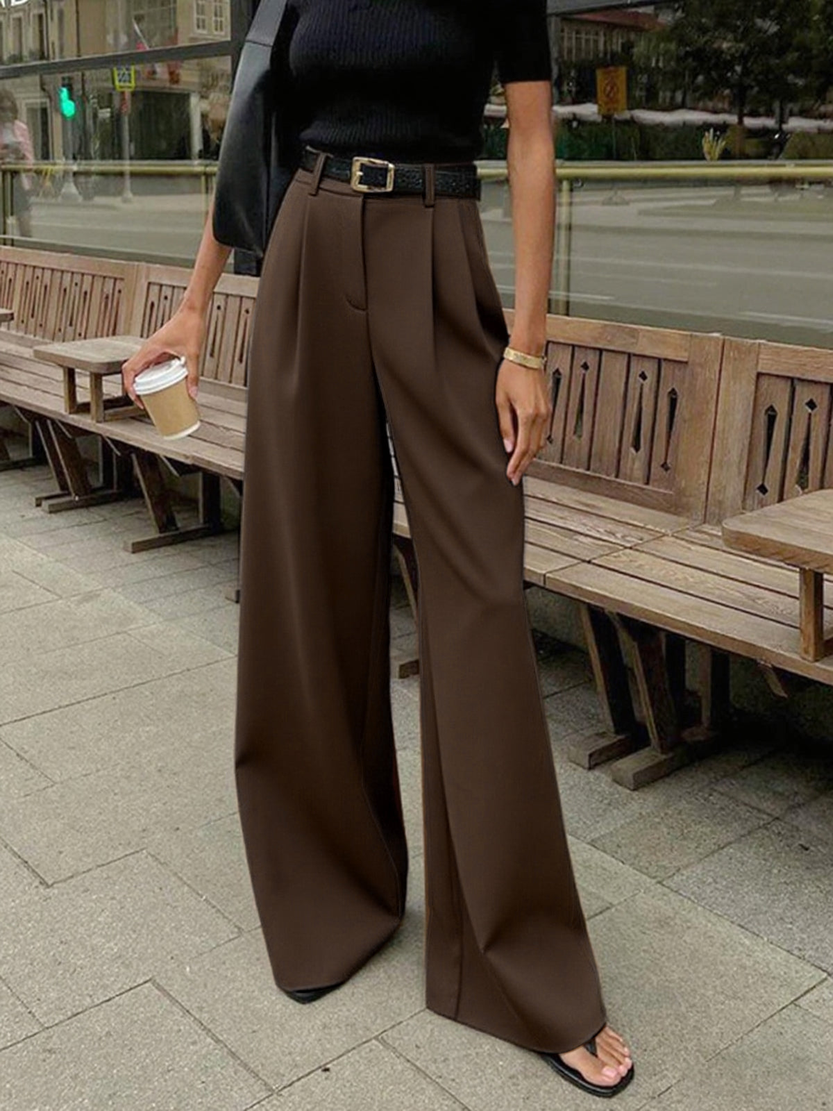 Mia | Chic Wide-Leg High-Waist Women's Pants 8