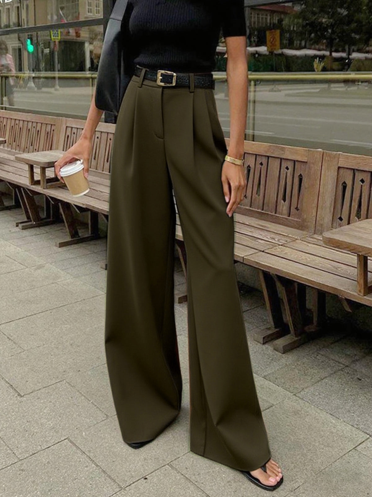 Mia | Chic Wide-Leg High-Waist Women's Pants 9