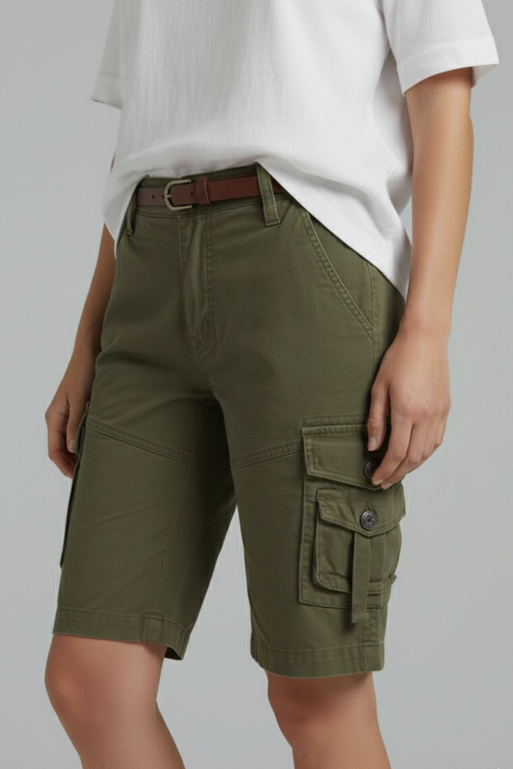 Mia | Comfortable Casual Cargo Shorts with Flap Pockets 2