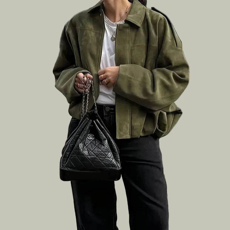 Mia | Cozy Oversized Faux Suede Womens Jacket 1