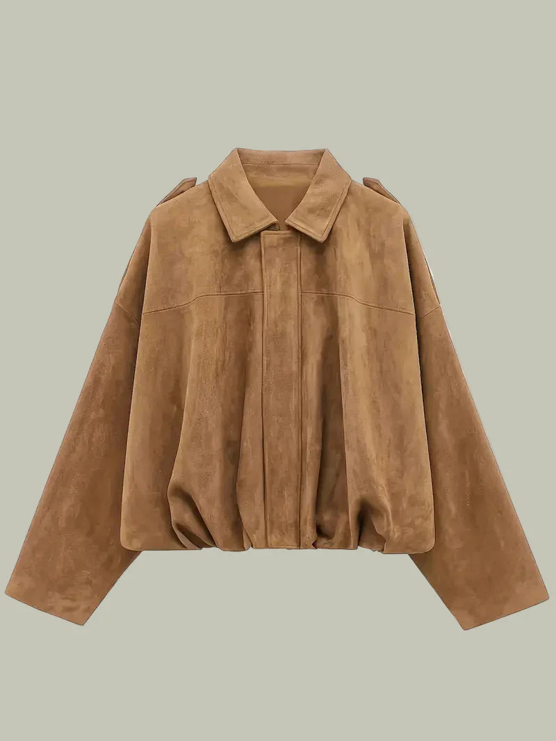 Mia | Cozy Oversized Faux Suede Womens Jacket 7