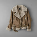 Mia | Cozy Shearling Biker Jacket Women - Stylish Womens Motorcycle Jacket 0