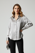 Mia | Elegant Button-Up Collared Shirt with Long Sleeves 0