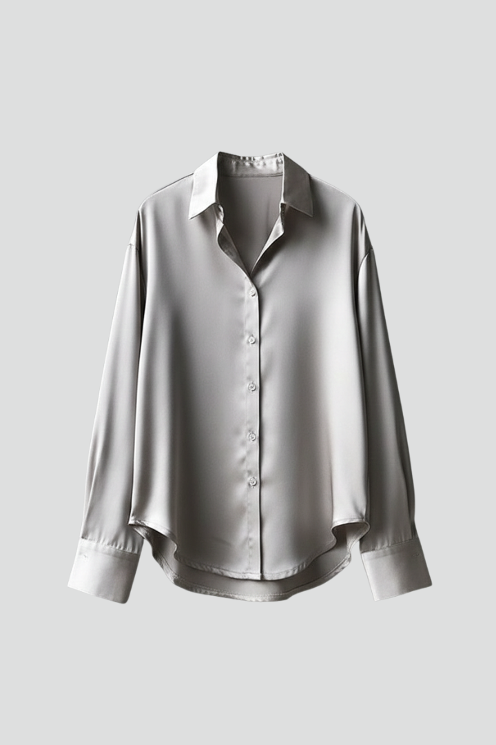 Mia | Elegant Button-Up Collared Shirt with Long Sleeves 4