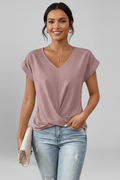 Mia | Elegant Casual Pull-on Blouse with V-Neckline 0