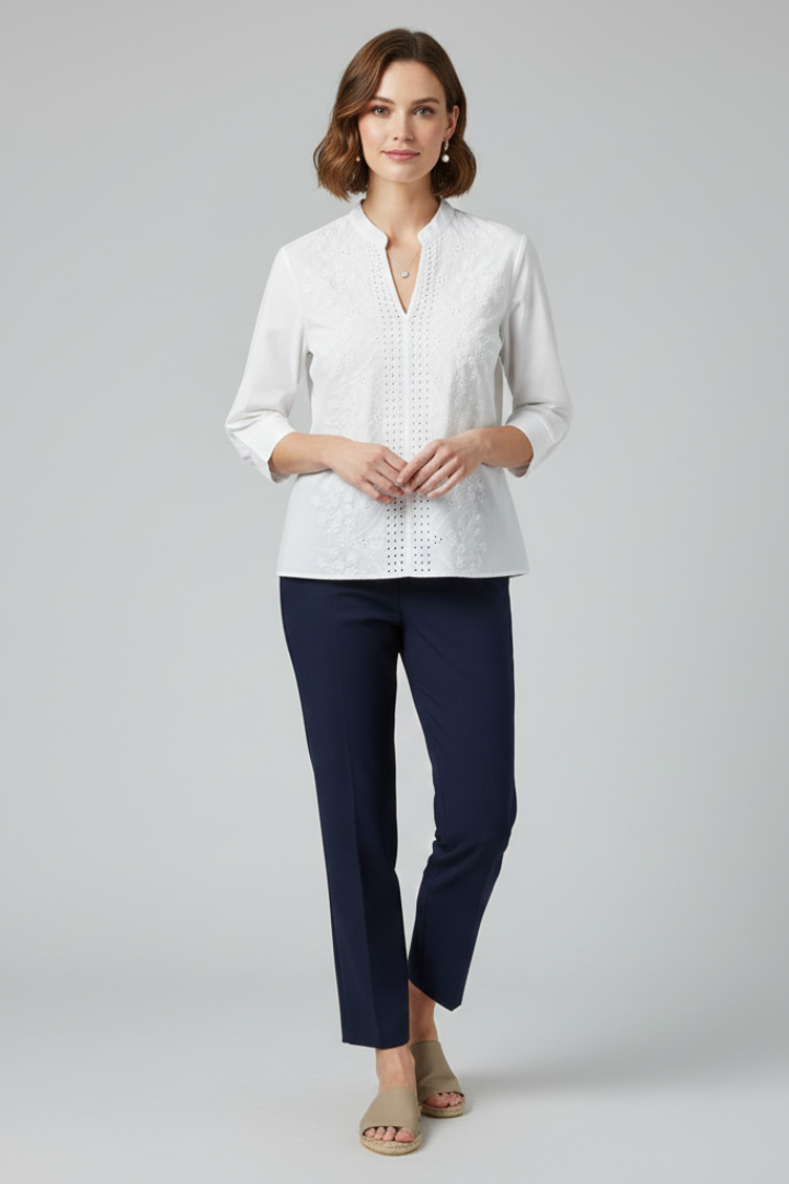 Mia | Elegant Classic Long Sleeve Blouse for Women 0