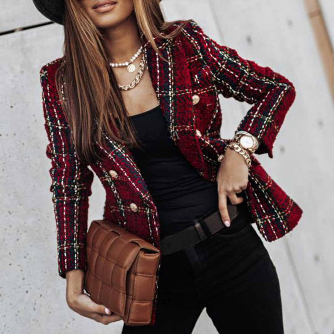 Mia | Elegant Double-Breasted Women's Blazer with Gold Buttons 1