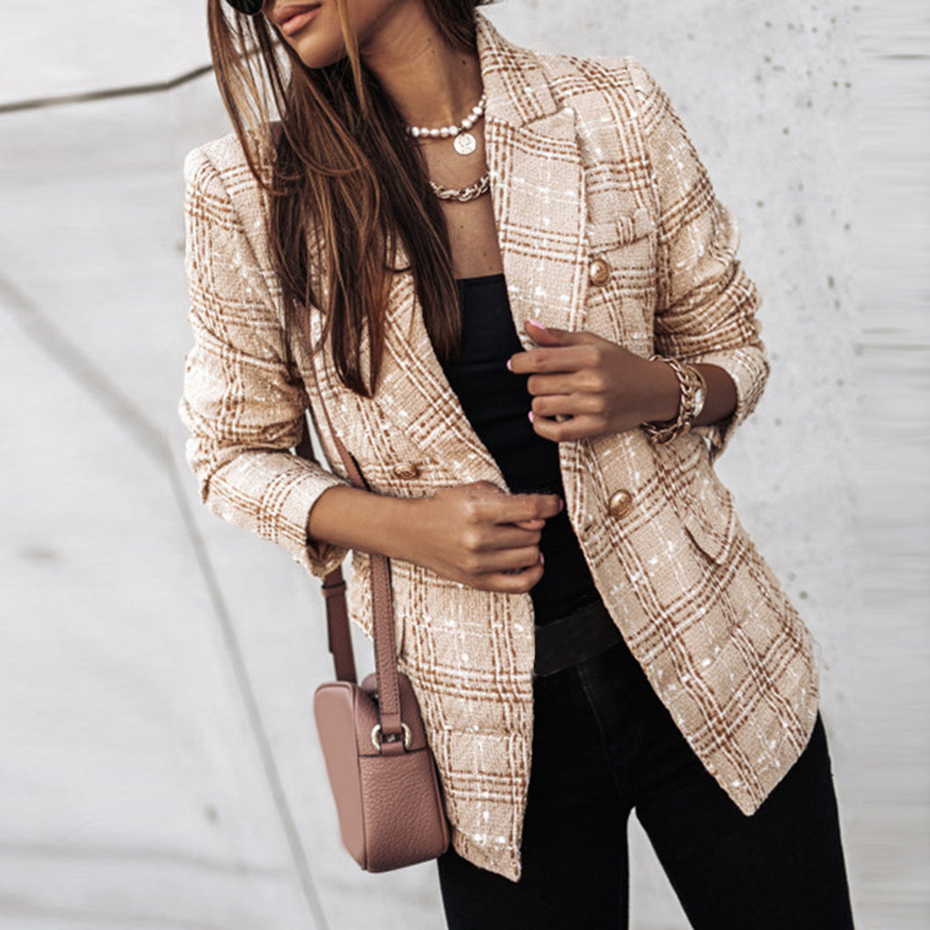 Mia | Elegant Double-Breasted Womens Blazer with Gold Buttons 4
