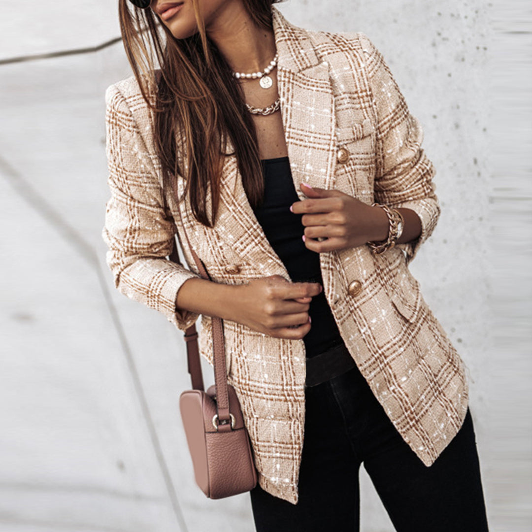 Mia | Elegant Double-Breasted Women's Blazer with Gold Buttons 3