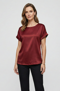 Mia | Elegant Drop-Shoulder Round Neck T-shirt 0