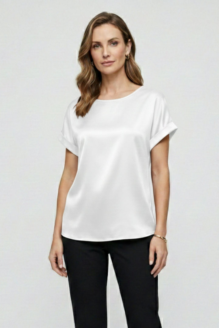 Mia | Elegant Drop-Shoulder Round Neck T-shirt 14