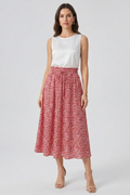 Mia | Elegant High-Rise Midi Skirt with Adjustable Drawstring 0