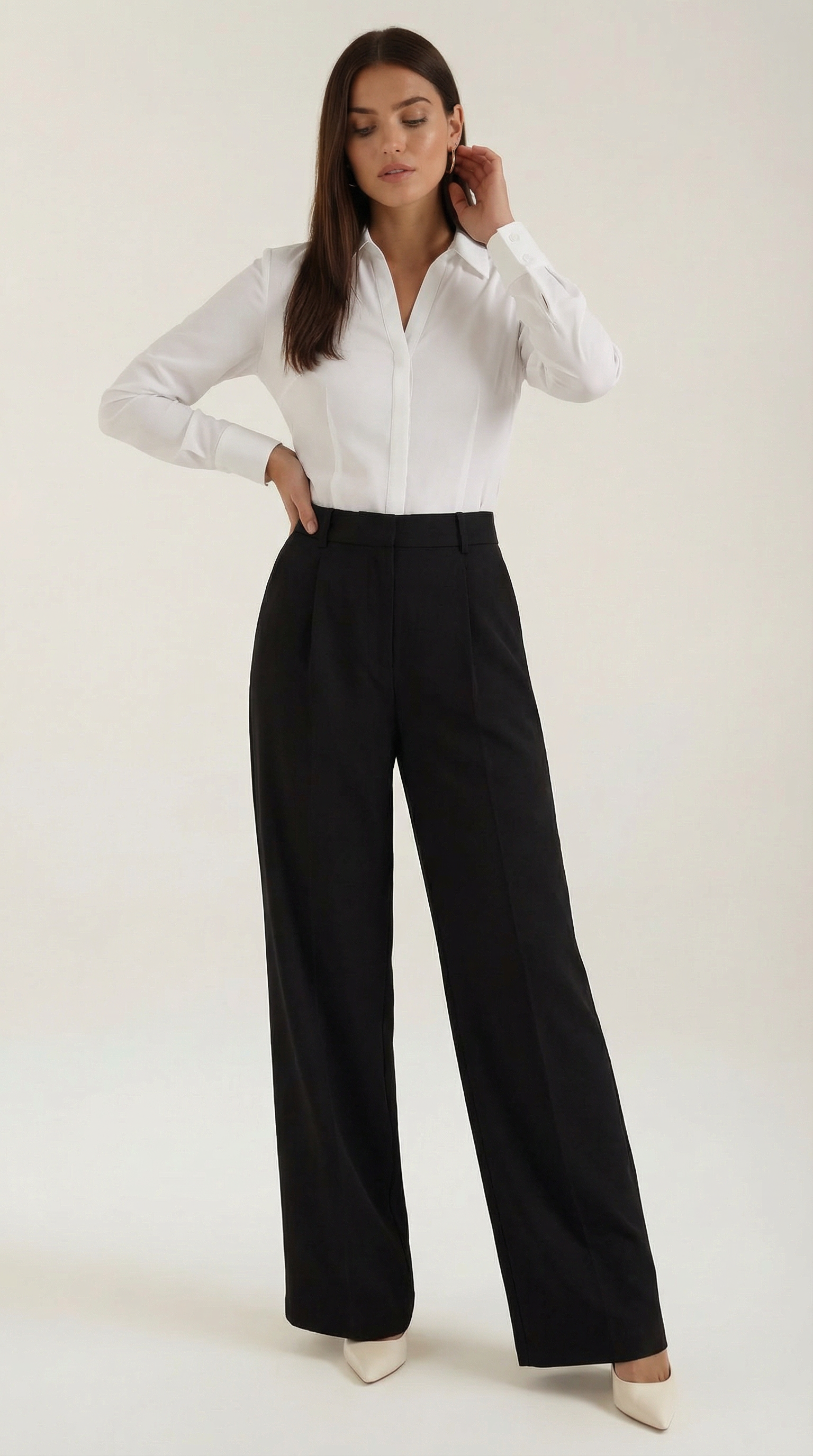 Mia | Elegant High-Rise Wide-Leg Trousers 0