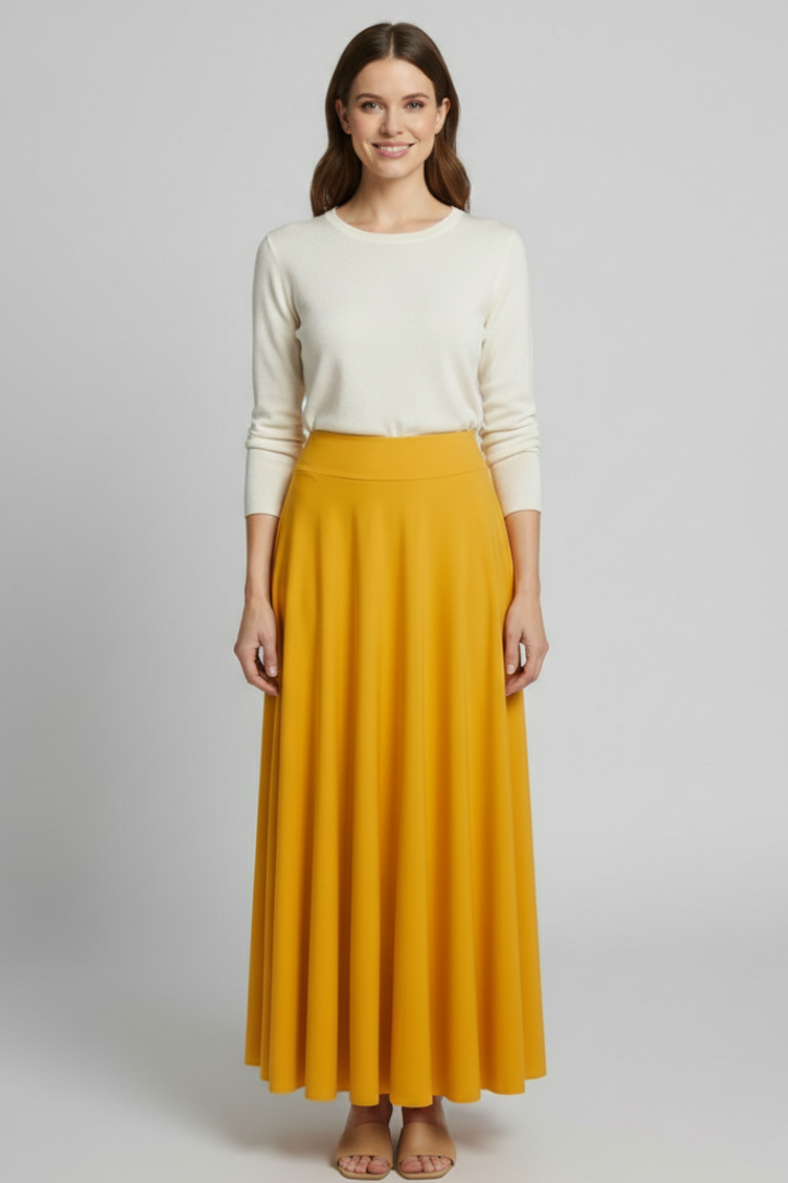 Mia | Elegant High Waist Maxi Skirt 0