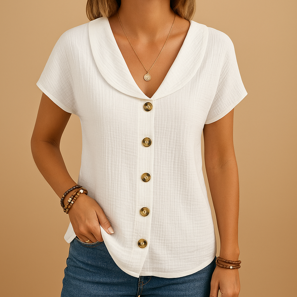 Mia | Elegant Lightweight Blouse with Classic Collar 0