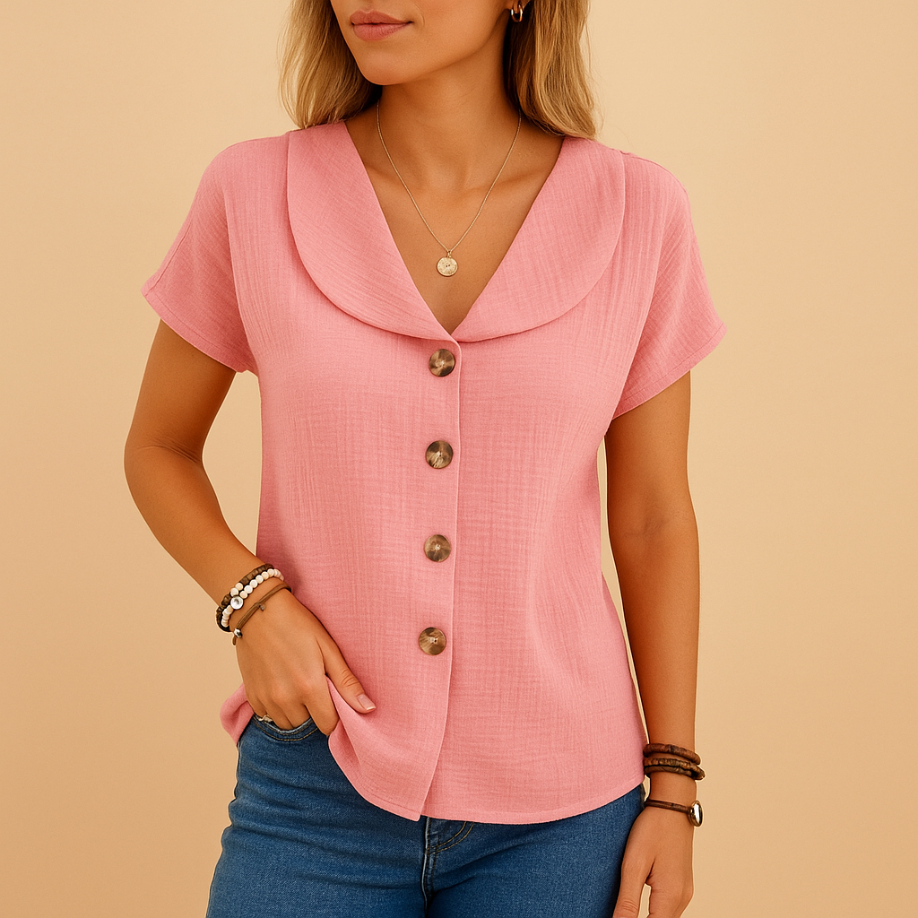 Mia | Elegant Lightweight Blouse with Classic Collar 2