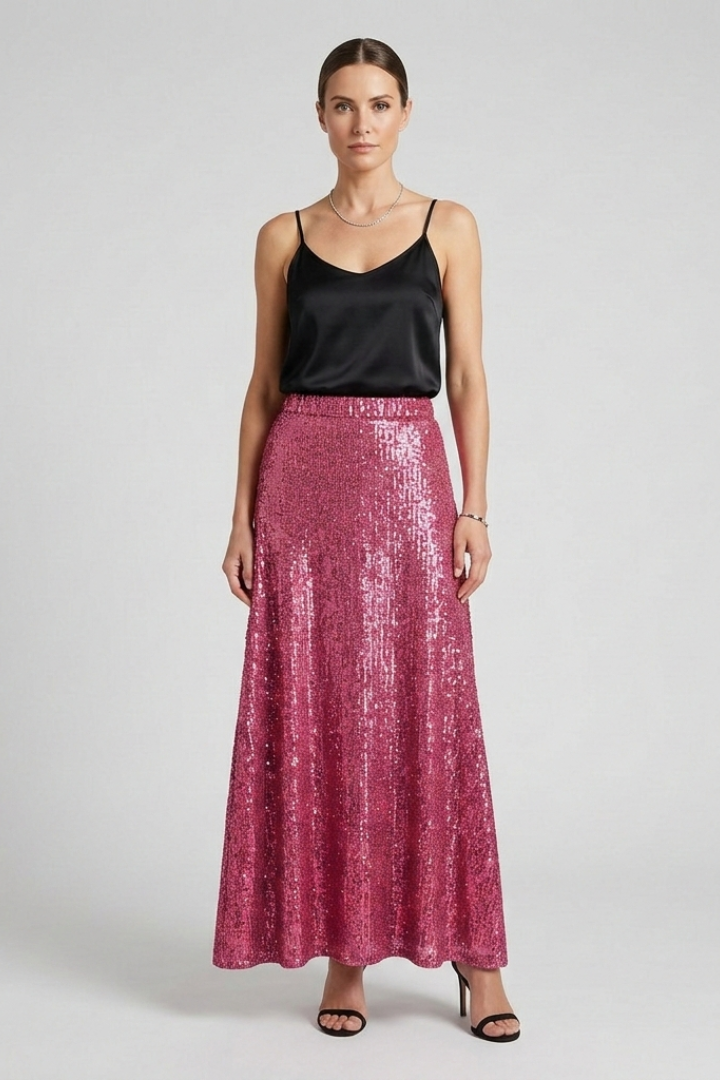 Mia | Elegant Shimmering Sequin Maxi Skirt 1