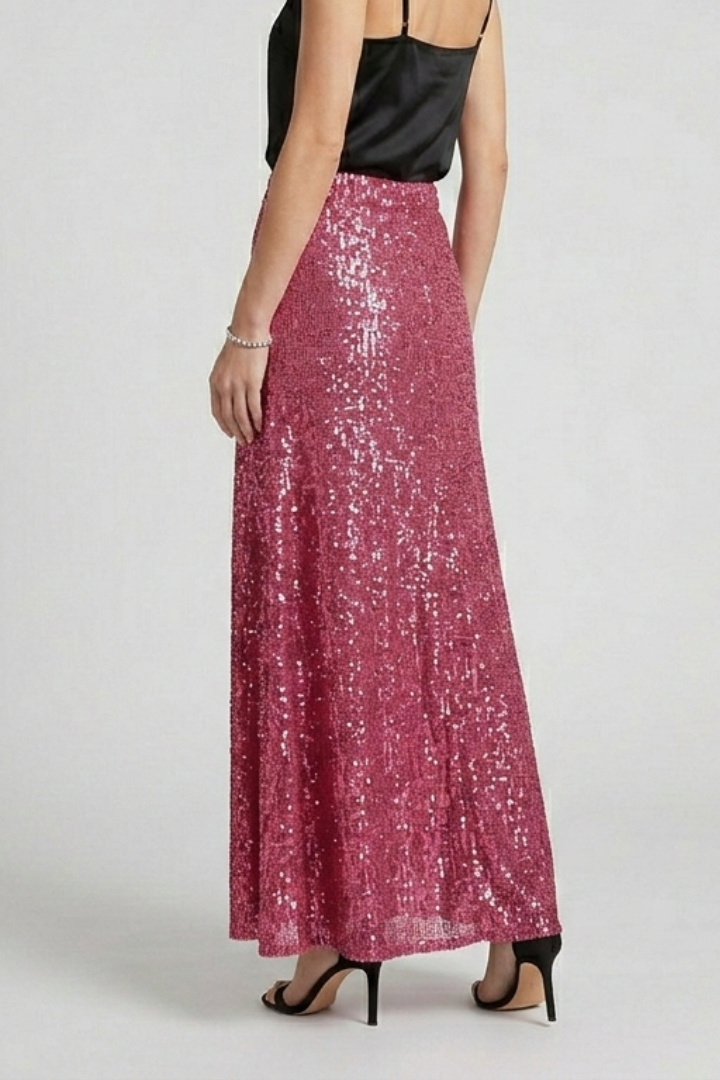 Mia | Elegant Shimmering Sequin Maxi Skirt 2