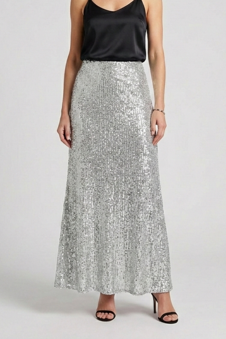Mia | Elegant Shimmering Sequin Maxi Skirt 5