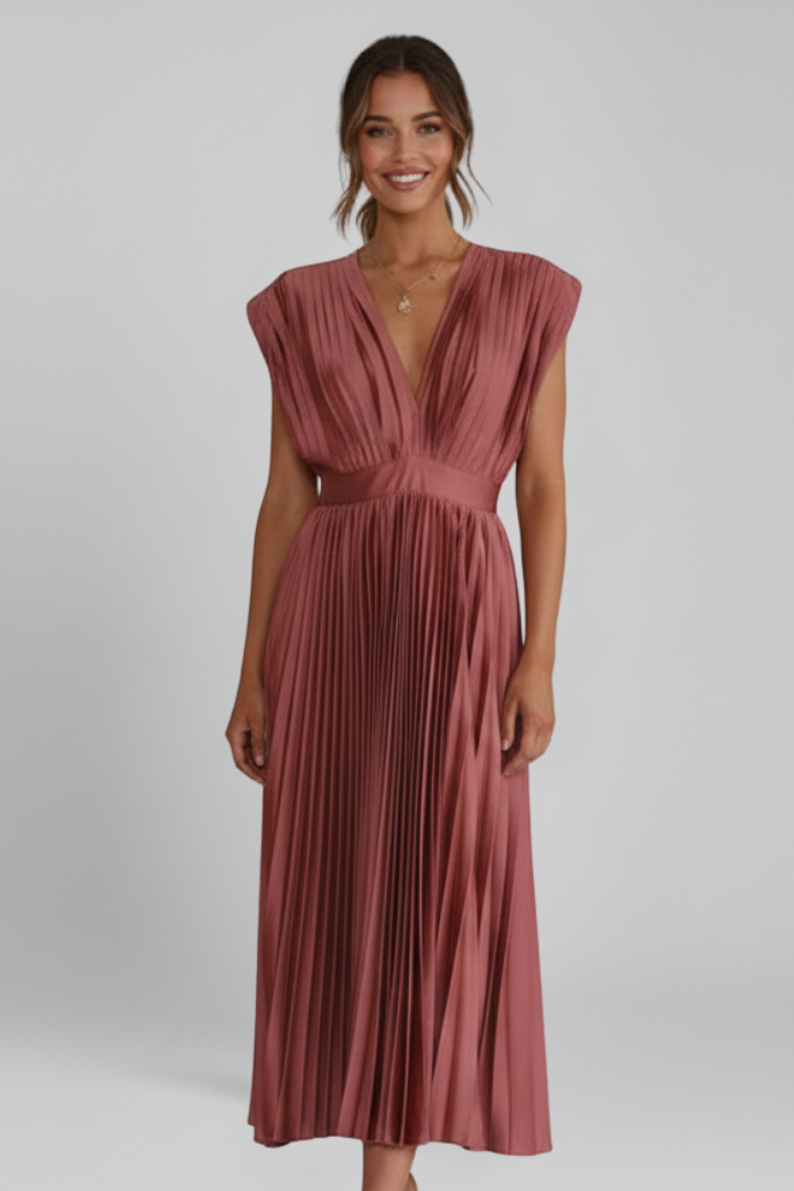 Mia | Elegant Sleeveless Pleated Midi Dress 5