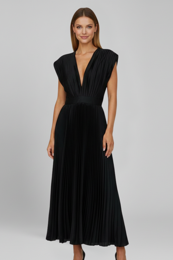 Mia | Elegant Sleeveless Pleated Midi Dress 6