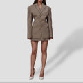 Mia | Elegant Vintage Checkered Womens Blazer 0