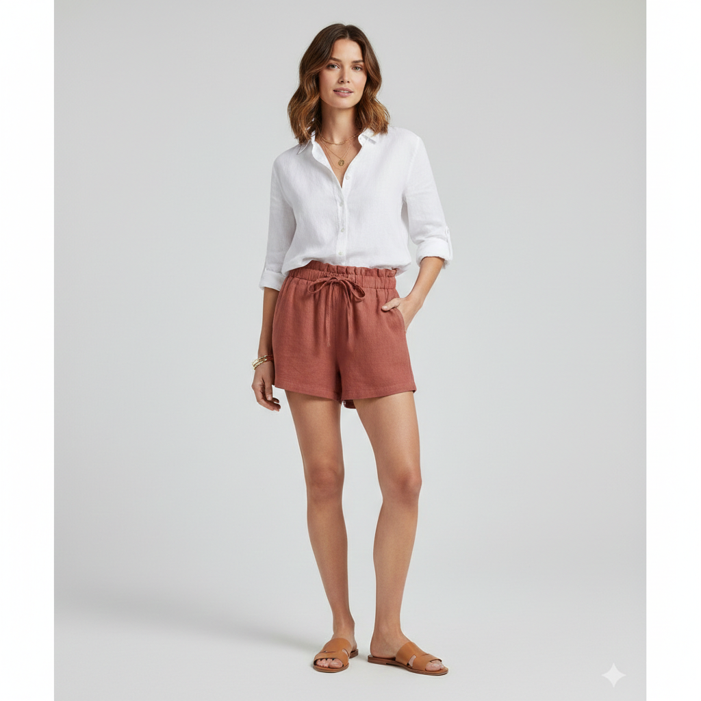 Mia | Lightweight Comfortable Crinkle Shorts 0