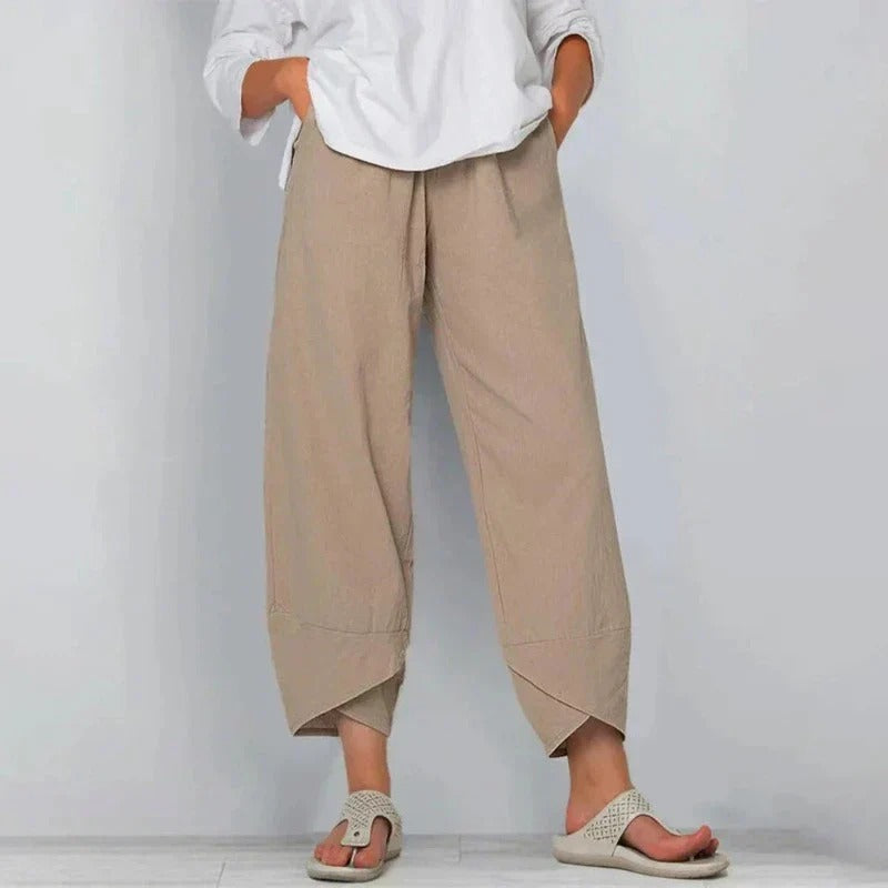 Mia | Lightweight Relaxed Wide Leg Women's Pants 0