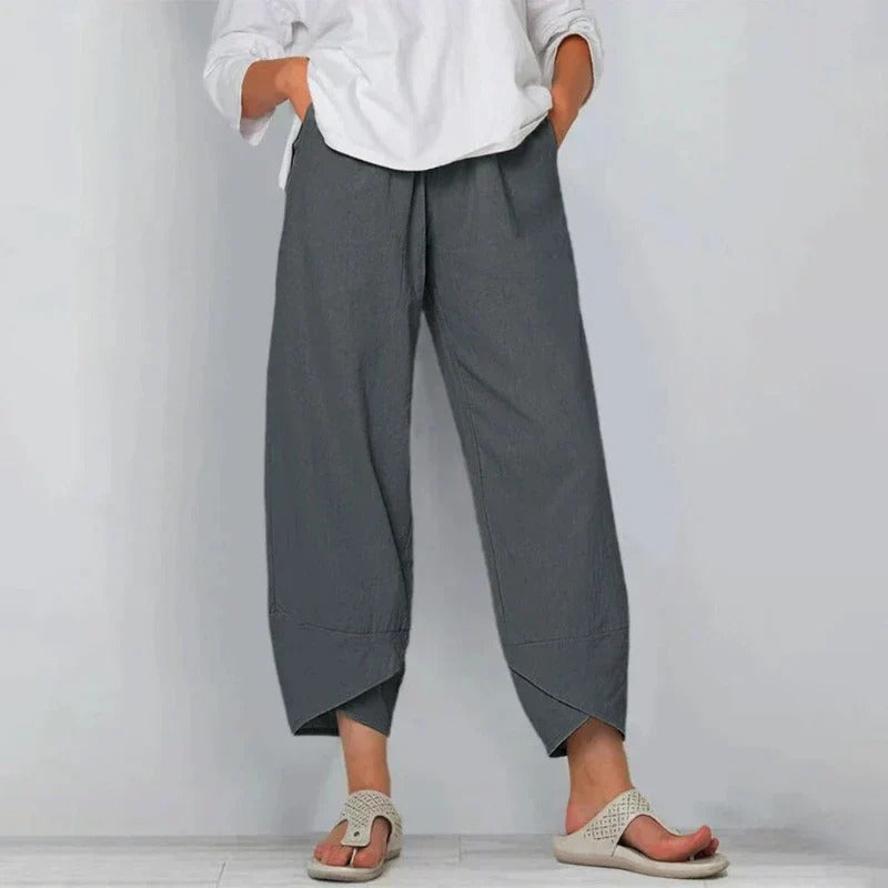 Mia | Lightweight Relaxed Wide Leg Women's Pants 4