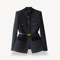 Mia | Luxurious Velvet Women's Blazer with Gold Accents 0