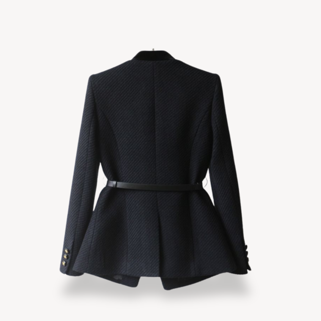 Mia | Luxurious Velvet Women's Blazer with Gold Accents 3